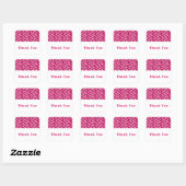 Stickers Merci triangles géométriques roses (Feuille)