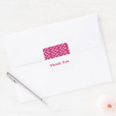 Stickers Merci triangles géométriques roses (Enveloppe)