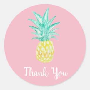 Stickers Merci tropical Luau ananas