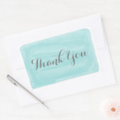 Stickers Merci turquoise aquarelle (Enveloppe)