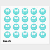 Stickers Merci Turquoise Butterfly (Feuille)