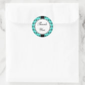 Stickers Merci turquoise élégant (Sac)