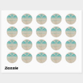 Stickers Merci turquoise Élégant Déco (Feuille)