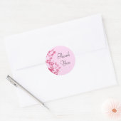 Stickers Merci Vins Roses romantiques (Enveloppe)