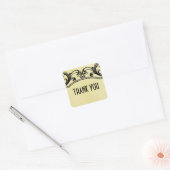 Stickers Merci Vintage Jaune (Enveloppe)