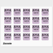 Stickers Merci Vintage violet (Feuille)