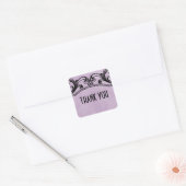 Stickers Merci Vintage violet (Enveloppe)
