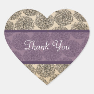 Stickers Merci vintage Zinnia, violet