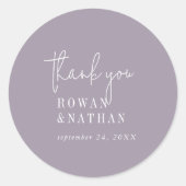Stickers Merci violet Lavande Chic Moderne (Devant)