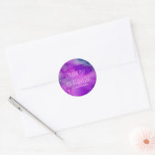 Stickers Merci violet Whimsical (Enveloppe)