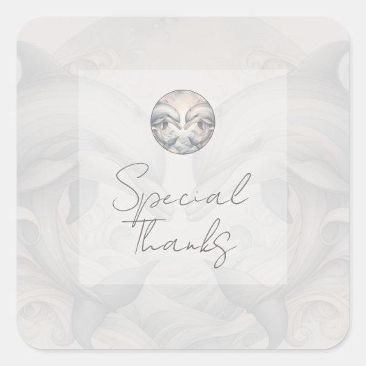 Stickers Merci Whimsy moderne (Devant)