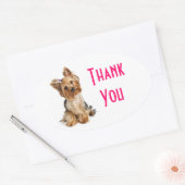 Stickers Merci Yorkshire Terrier Chien Chien Chien (Enveloppe)