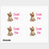 Stickers Merci Yorkshire Terrier Chien Chien Chien (Feuille)