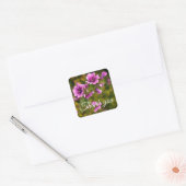 Stickers Merci Zebra Hollyhock Fleurs #2 (Enveloppe)