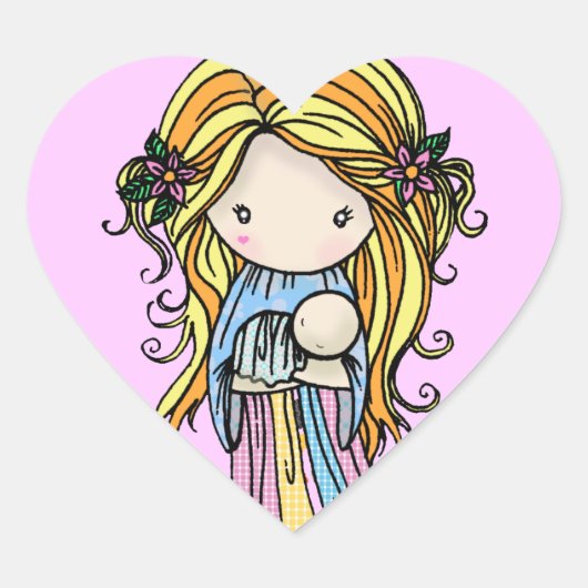 Stickers Mère et Bébé de la nouvelle maman (Devant)