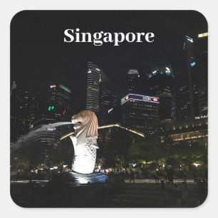 Stickers Merlion & Singapore Skyline #1