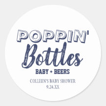 Stickers met blauw Baby shower