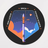 Stickers met copsub en Spica Mission Patch (Design 2)