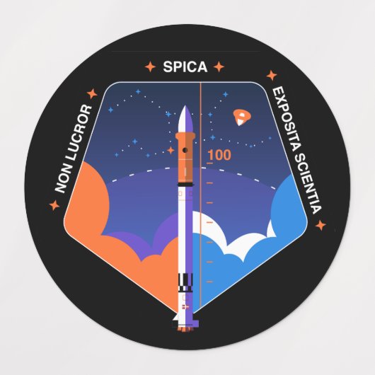 Stickers met copsub en Spica Mission Patch (Design 2)