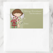Stickers met de kleine kerstangel-Label - d1 (Tas)