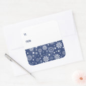 Stickers met een moderne blauwe snowflake kerstfee (Envelop)