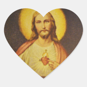Stickers met een slijk hart van Jezus Heart