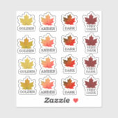 Stickers met gekleurde lederen mantel (Vel)