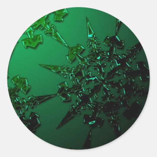 Stickers met groene kerstkaarten voor sierdoeleind (Voorkant)