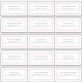 Stickers met het label Roze gingham-adres (Voorkant)