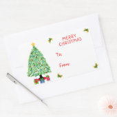 Stickers met kerstbomen (Envelop)