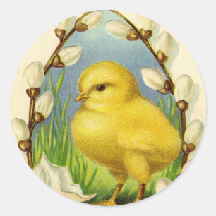 Stickers met kleine paaskuikens