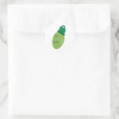 Stickers met Label met groene kerstcadeaus (Tas)