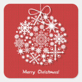 Stickers met prettige kerstsnowflake (Voorkant)
