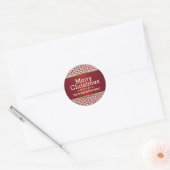 Stickers met rood wit kerstcadeau voor Label (Envelop)