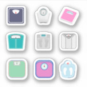 Stickers met weegschaal (Voorkant)