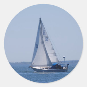 Stickers met zeilboot