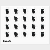 Stickers met zwarte kat (Vel)