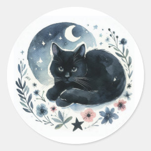 Stickers met zwarte kat