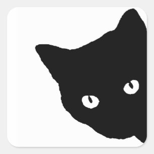 Stickers met zwarte kat