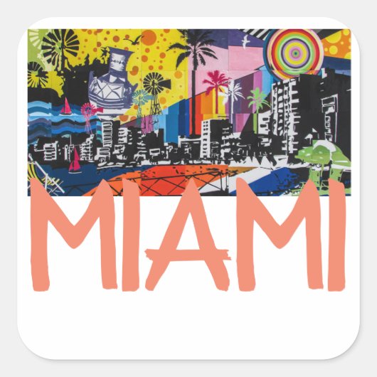 Stickers Miami Florida (Devant)