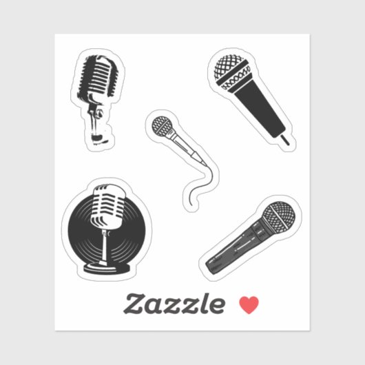 Stickers Microphone (Feuille)