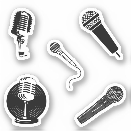 Stickers Microphone (Devant)