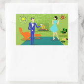 Stickers Mid Century Moderne Couple (Sac)