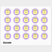 Stickers mignon en crème de cartons Hamster violet (Feuille)