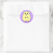Stickers mignon en crème de cartons Hamster violet (Sac)