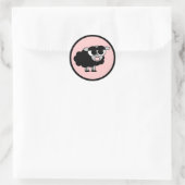 Stickers mignon petit mouton noir et rose (Sac)