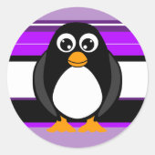 Stickers mignonette en pingouin violet (Devant)