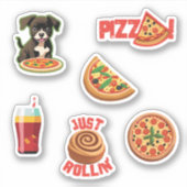 Stickers mignons amateurs de pizza - Personnalisez (Devant)