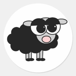 Stickers Mignons Petits Moutons Noirs