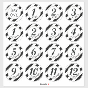 Stickers Milestone Faux Parties scintillant Baby